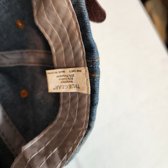 True Gear star-studded adjustable distressed denim baseball cap NWT - Picture 5 of 5